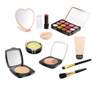 Set di trucco per ragazze - Fingta kit di bellezza, collezione di cosmetici giocattolo | Organizzatore per il trucco per bambini, set di vanità simulazione sicura, accessori per giocattoli da gioco cr
