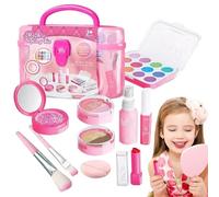 Set di trucco per ragazze, set di trucco - Trucco sicuro e lavabile per bambini, cosmetici per principesse Natale, giocattoli atossici per ragazze con portafoglio, ruoli da principesse