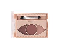 Set di trucco per sopracciglia in polvere naturale per sopracciglia, con pennello per sopracciglia, 3 tonalità naturali (nero, taglia unica)