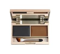 Set di trucco per sopracciglia in polvere naturale per sopracciglia, set di trucco per sopracciglia con pennello per sopracciglia 2 set per modellare le sopracciglia in tonalità naturale (D, taglia