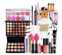 Set di trucco tutto in uno, regalo a sorpresa, kit completo per il trucco da donna, include palette di ombretti, rossetto, correttore, cipria, lucidalabbra e pennello