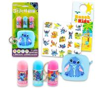 Set di tubetti di balsamo per labbra e portamonete Stitch - Bundle con 3 tubetti di balsamo per labbra in gusti assortiti per bomboniere più portamonete, adesivi, molto altro | Lilo & Stitch