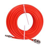 Set di tubi d'aria da 5 mmx8 mm, tubo in PVC ad alta pressione non percorsi con accoppiatori di rilascio rapido e tappi per l'irrigazione del giardino rosso 15m