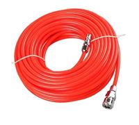 Set di tubi del compressore aria rossa, tubo non di making da 5 mm x 8 mm con raccordi di collegamento rapido autobloccante per trasferimento di fluido rosso 30m