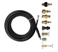 Set di tubi di pulizia per idropulitubi da 10 m compatibile con Kärcher K2-K7 Lavor Bosch Nilfisk - 5800 PSI - 3 ugelli + 5 adattatori + attacco rapido - M&M Smartek