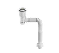 Set di tubi di scarico antiodore Flip Top, filtro deodorante retrattile, tubo di scarico flessibile, anti-intasamento for bagno(White)