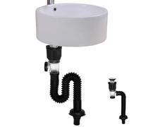 Set di tubi di scarico per lavabo, tubo di scarico del del bagno | flessibile espandibile per WC cucina vasca da bagno