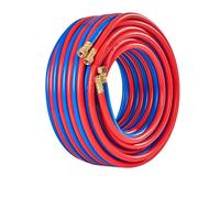 Set di tubi doppi per ossigeno, acetilene ad alta pressione, tubo da taglio ignifugo da 8 mm con connettori in ottone, linea industriale in PVC resistente per uso gas propano GPL, design di sicurezza