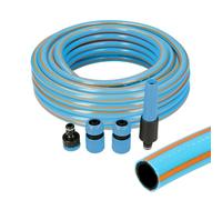 Set di Tubi flessibili con accessori EDM 74107 PVC 5/8" 20 mm x 15 m Azzurro