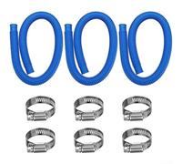 Set di tubi flessibili di ricambio per piscine fuori terra, lunghezza 1,5 m, in PVC ondulato
