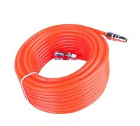 Set di tubi flessibili per compressore d'aria flessibile, tubo pneumatico rosso da 5 mm*8 mm con accoppiatore rapido e tappo per la lavorazione del legno e riparazione del legno rosso 5m