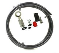 Set di tubi freno per bicicletta, 2000 mm, intrecciati, per codice SRAM per RSC per livello RS per TLM TG2 RE idraulico, set con connettori (nero)