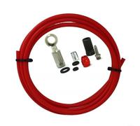 Set di tubi freno per bicicletta, 2000 mm, intrecciati, per codice SRAM per RSC per livello RS per TLM TG2 RE idraulico, set con connettori (rosso)