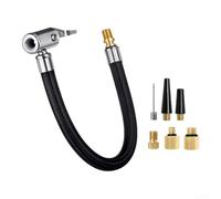 Set di tubi in gomma EPDM per la pressione dei pneumatici, robusto e | Estensione da 25 cm, sistema, testa metallica, a prova di perdite, montaggio semplice