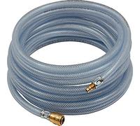 Set di tubi in tessuto PVC con attacco a sgancio rapido, pressione di funzionamento. Max. 60 °C, tubo ø 12 x 6, PN a 23 °C max. 15 bar, lunghezza 25 m