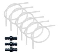 Set di tubi per latte - Tubi di ricambio in silicone da 6 x 38 cm + 3 connettori | Set di per macchina da caffè con tubo in schiuma di latte | Compatibile con montalatte per una facile