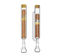 Set di tubi per sigari in vetro, con base a sfera e tappo in legno, set di tubi di vetro per incenso per sigari, controllo dell'umidità, per Halloween, da uomo (1 pezzo + 1 pezzoB)