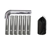 Set di tubi per stufa Design rapido per tende da campeggio con efficiente trasferimento di calore e ventilazione Tubo del camino in acciaio inossidabile per stufa da campeggio