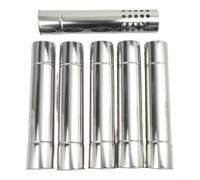 Set di tubi per stufe a legna per camino, con 5 segmenti in acciaio inox e tappo parascintille
