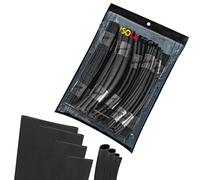 Set di tubi termorestringenti ISOLATECH di grosso calibro da 15 metri nero 3:1 con adesivo non etichettato (3mm 5mm 8mm 10mm 15mm 20mm 30mm e 40mm ciascuno in pezzi da 20cm)