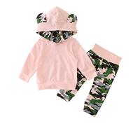 Set di tuta autunnale da 2 pezzi con cappuccio per ragazze e bambini con cappuccio per uscire tute per bambini Set di tute tuta mimetica invernale a due pezzi a maniche lunghe comodi pantaloni set