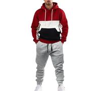Set Di Tuta Da Uomo Larghi Comodo Spessa Completi Sportivi Jogging Fitness Tinta Unita Felpe Con Cappuccio E Pantaloni Autunno Inverno Leggera Set Tracksuit Casual Manica Lunga Abbigliamento Sportiva