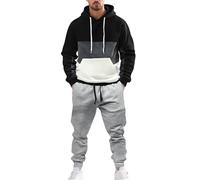 Set Di Tuta Da Uomo Larghi Comodo Spessa Completi Sportivi Jogging Fitness Tinta Unita Felpe Con Cappuccio E Pantaloni Autunno Inverno Leggera Set Tracksuit Casual Manica Lunga Abbigliamento Sportiva