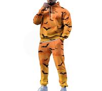 Set di tute da uomo 2 pezzi Halloween Set completo 3D divertente stampato felpe con cappuccio con coulisse allentate pullover e pantaloni della tuta comodi casual abiti per festival speciali tute di