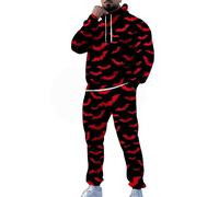 Set di tute da uomo 2 pezzi Halloween Set completo 3D divertente stampato felpe con cappuccio con coulisse allentate pullover e pantaloni della tuta comodi casual abiti per festival speciali tute di