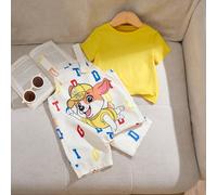 Set di tutine da bambino per maschietti con stampa di cucciolo carino e maglietta blu, che rende il bambino ancora più carino 6-9M,9-12M,12-18M,18-24M,2-3Y,3-6MAnimale,Fumetto,GeometricoTessuto