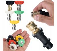 Set di ugelli 0°/15°/25°/40°/SOAP + adattatore a baionetta da 1/4" | Per idropul