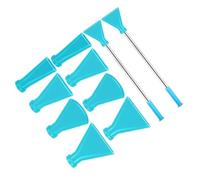 Set di ugelli di soffiaggio multi formato con cannucce in acciaio inossidabile e punta in silicone per creazioni di pittura fluida forniture di vernice accessori per ugelli per vernice