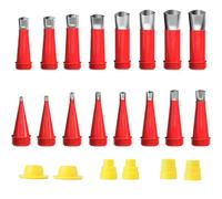 Set di ugelli in gomma integrati, 22 pezzi, un set di ugelli in acciaio inox monoblocco, diverse misure, punte in silicone CuiCanfla, punte in silicone trasparente