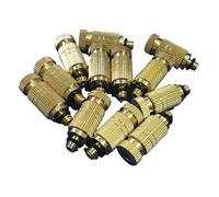 Set di ugelli nebulizzatori per nebbia in ottone da 50 pezzi Testine di spruzzo atomizzatrici a bassa pressione per il giardinaggio del sistema di raffreddamento esterno 2 sections Orifice Dia 0.5mm