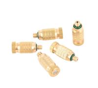 Set di ugelli nebulizzatori per nebbia in ottone da 50 pezzi Testine di spruzzo atomizzatrici a bassa pressione per il giardinaggio del sistema di raffreddamento esterno 2 sections Orifice Dia 0.5mm
