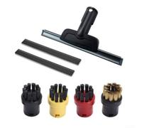 Set di ugelli per pulitore a vapore Karcher con lavavetri e accessori per spazzole, compatibile con modelli SC1, SC2, SC3, SC4, SC5, 7 pezzi, kit di strumenti di pulizia per la casa