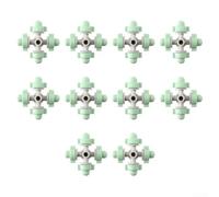 Set di ugelli spray in miniatura, confezione da 10: efficienti irrigatori atomizzanti per giardini, vivai e celle frigorifere, struttura in plastica con attacco rapido (verde chiaro)