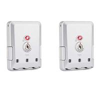 Set di una coppia lucchetti sicurezza argentati tipo K015#