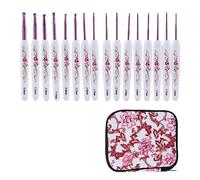 Set di uncinetti Design ergonomico Manico robusto all'uncinetto Utilizza comodamente strumenti per maglieria fai-da-te per gli appassionati principianti (Pink)