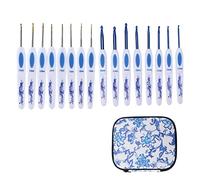 Set di uncinetti Design ergonomico Manico robusto all'uncinetto Utilizza comodamente strumenti per maglieria fai-da-te per gli appassionati principianti (Blue)