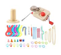 Set di Uncinetti Kit di Avvolgitore in Lana per Maglieria 19 × 14 × 11 con Perno Avvolgitore Set di Strumenti per Tessitura con Contatore in Pollici
