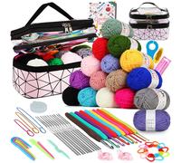 Set di uncinetti per principianti 71 pezzi con borsa e lana set di uncinetti per