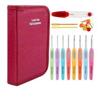 Set di Uncini per Maglia,Kit per Arte della Maglia e Creatività con Custodia,Kit Di Ferri Per Con Filato - Per Appassionati Hobbisti Creazione Di Coperte Hobby Di Viaggio E Decorazione Per La C