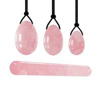 Set di uova di giada di quarzo rosa Uova for esercizi Pietre naturali Palla Esercizio Uovo for massaggi, Tipo 7 Collezioni di casa (Color : Type 1)