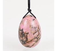 Set di uova di giada trapano naturale in rodonite yoni uovo minerale quarzo massaggio palla Kegel esercizio donna, 45 x 30 mm