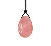 Set di uova Yoni 40X25mm Palline di Kegel forate 16 tipi di uova di giada naturale Sfera di massaggio di cristallo Uova di Kegel per esercizi Yoni, uova di quarzo rosa