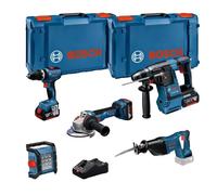 Set di utensili a batteria BOSCH da 18 V GSB+GBH+GWS+GSA+GLI 0615A5007S