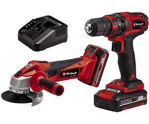 SET DI UTENSILI A BATTERIA EINHELL TC-TK 18 Li Kit - Rosso, 3,6kg, 1,5Ah e 3Ah, 30min di carica