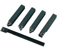 SET DI UTENSILI A INSERTO PER TORNIO TORNITURA SERIE 5 PEZZI STELO DA 16 E 12 mm