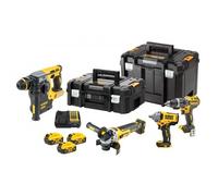 Set di utensili combinati DeWalt senza fili e senza spazzole 18V/3x5,0Ah DCK428P3T